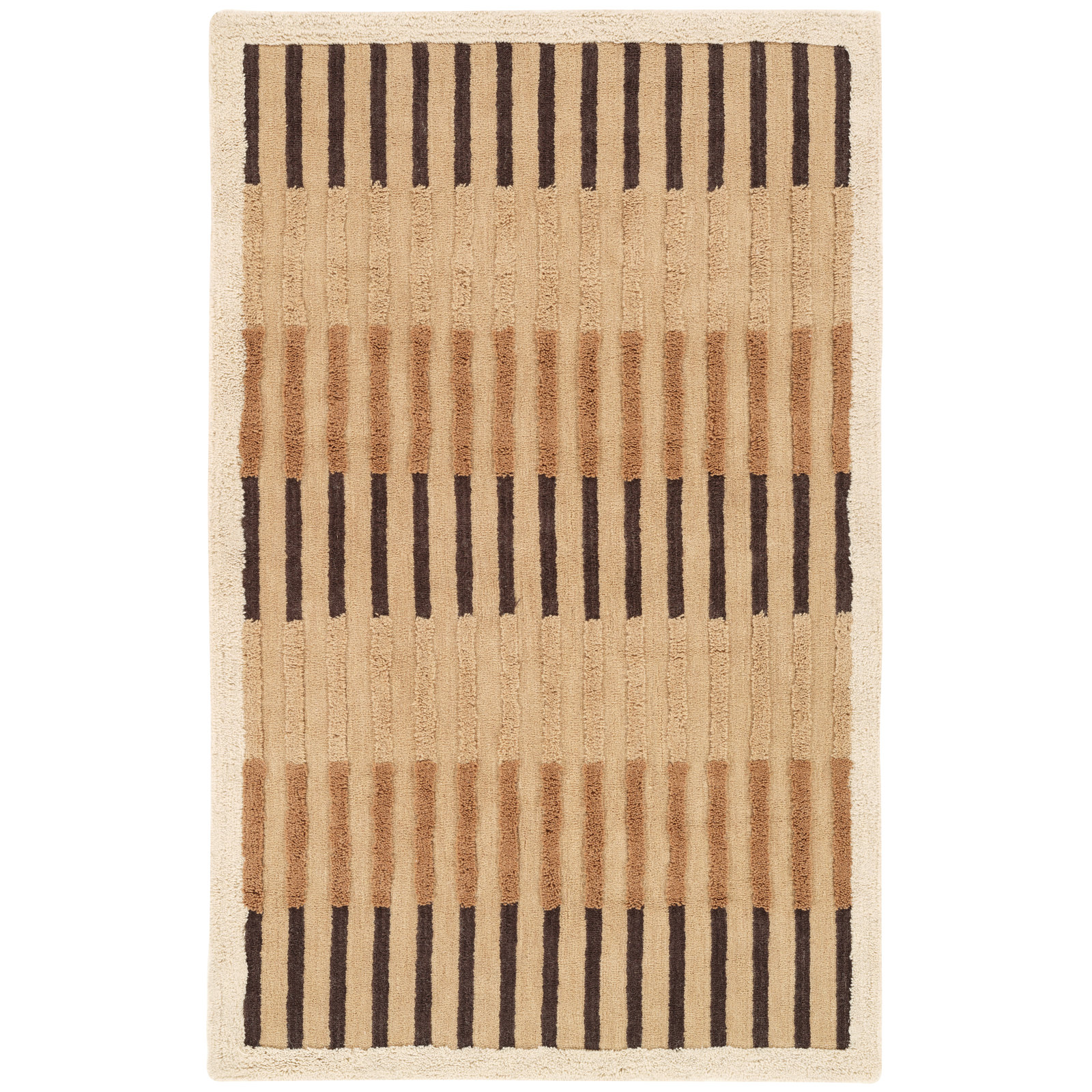  Jivika AIB03 Handmade Geometric Brown Area Rug (7'9"x9'9"), Rectangle 9'6" x 13'6"