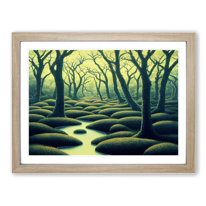 Unbeatable Forest - Framed Print, 25cm H x 34cm W x 2cm D, Oak