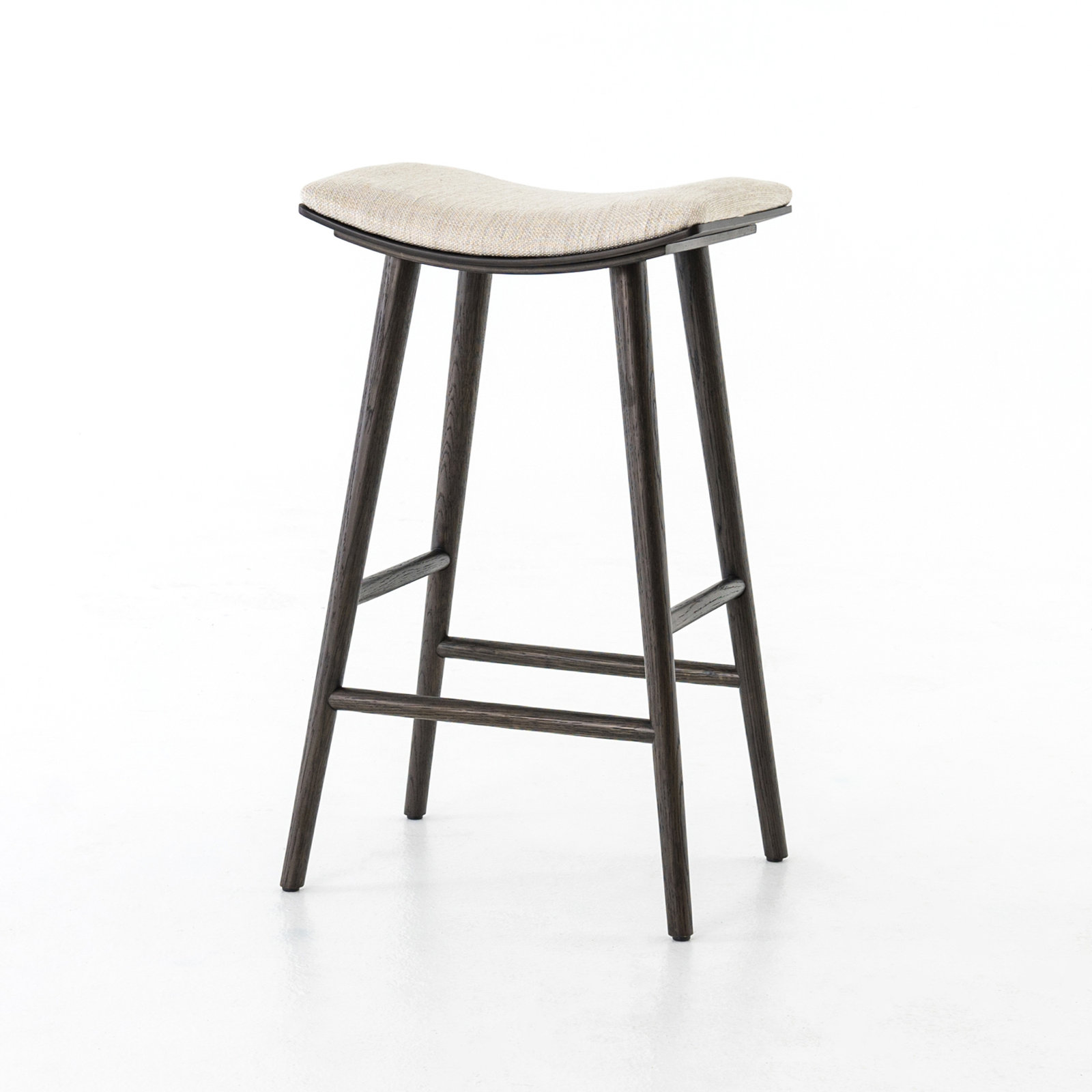 Schaeffer Bar Stool, Bar Stool (30" Seat Height), Rayon/Viscose - Essence Natural/Black Parawood