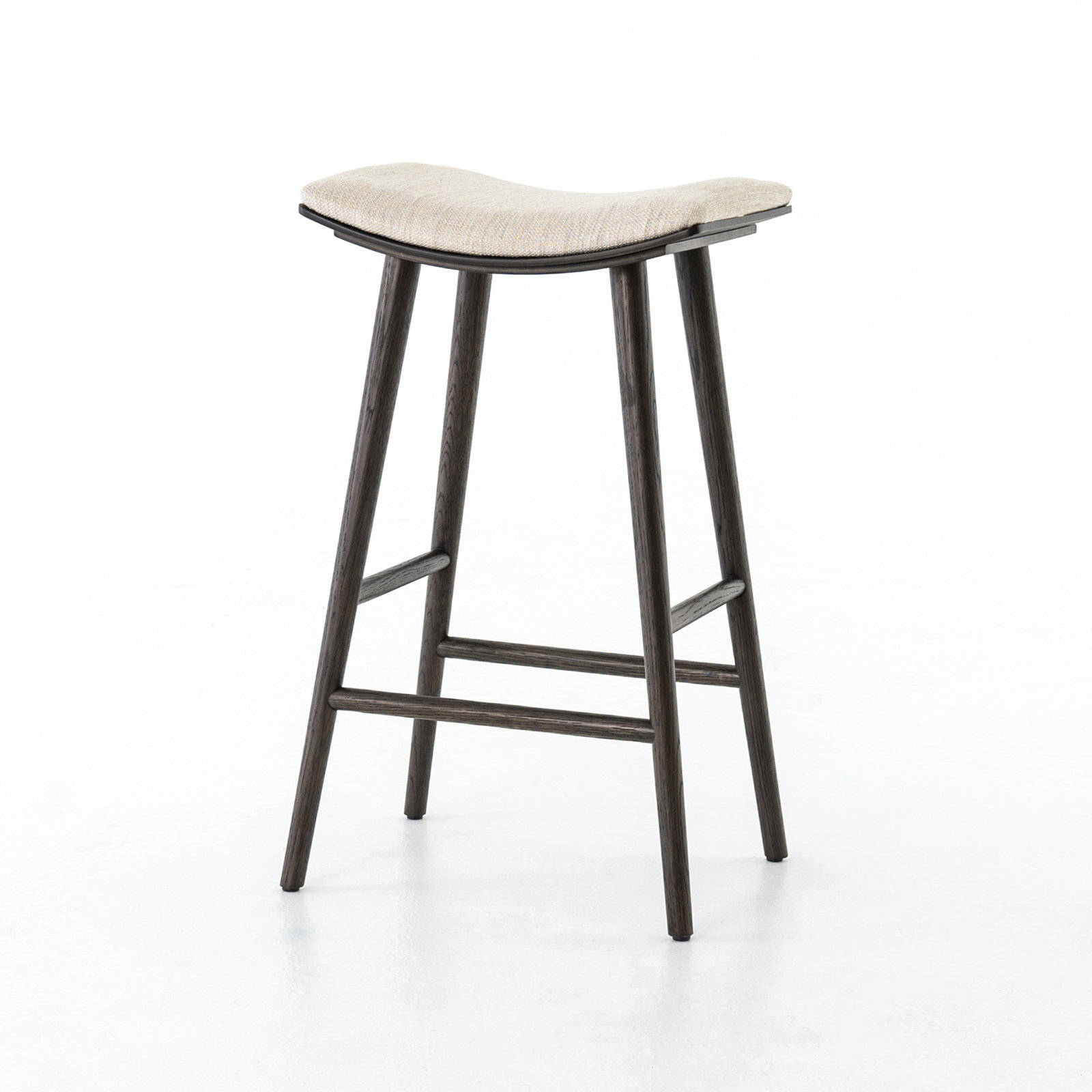 Schaeffer Bar and Counter Stool, Bar Stool (30" Seat Height), Rayon/Viscose - Essence Natural/Black Parawood
