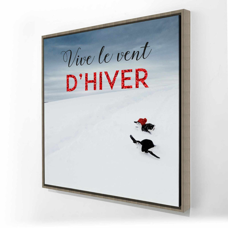 Jingle All the Way Rustic Blue Framed Canvas - Home Decor