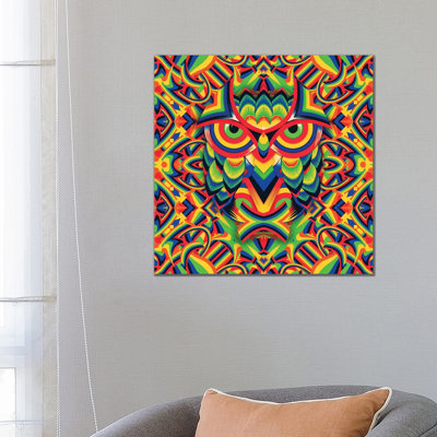 Owl 3, Square 1 Piece Wrapped Canvas Wall Art