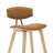 Whiddon 38 In. H Bar Height Camel Curved Back Wood Bar Stool With Faux Leather Seat-125262769-125262770