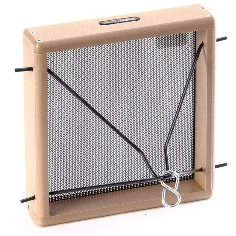 Beige Recycled Plastic Hanging Platform Bird Feeder with Metal Rods