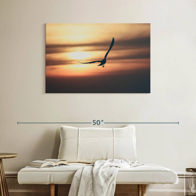 Crowle Seagull And Sunset