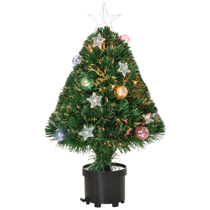 Christmas 60cm H Lighted Artificial Pine Christmas Tree