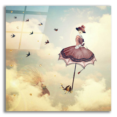 «Epic Art», «Kind Kind of Mary Poppins» par Paula Belle Flores, art mural en verre acrylique, doré