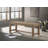 Scottsdale Wood Trestle Base Dining Bench Washed Brown