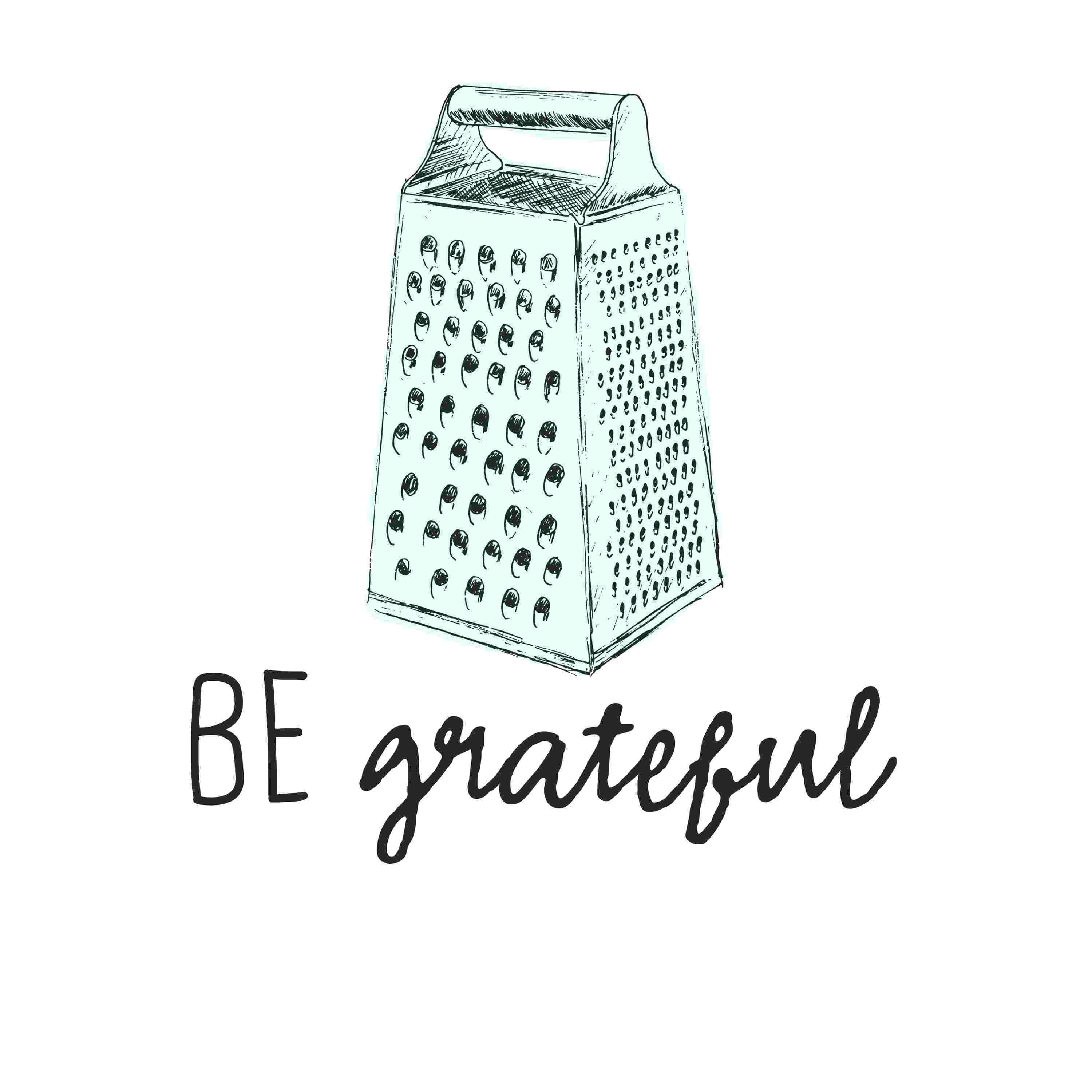 Be 'Grate'ful - Kitchen Wall Decor Cheese Grater