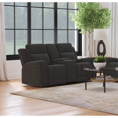 Causeuse inclinable rembourrée anthracite foncé