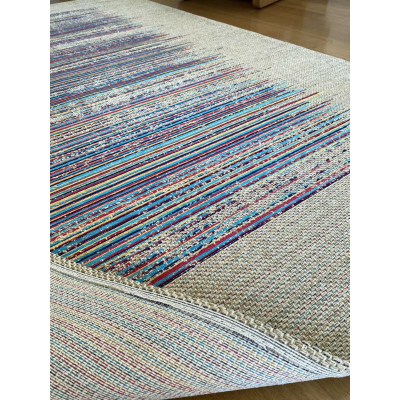 Tapis en coton Laurim, Rectangle 2 pi 7 po x 4 pi 11 po
