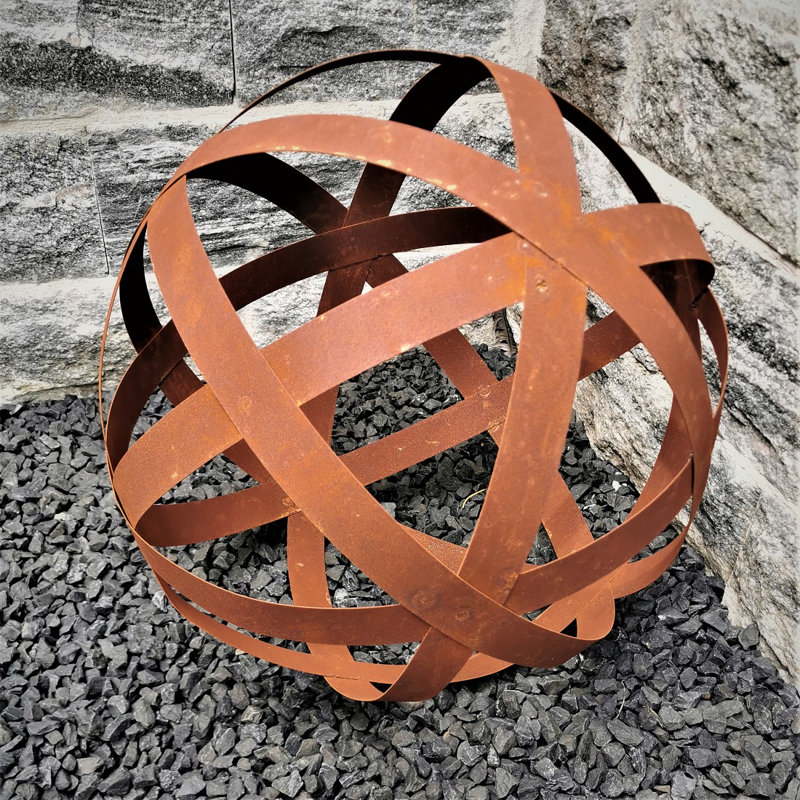Cashara Steel Garden Art, 50cm H x 50cm W x 50cm D, 1