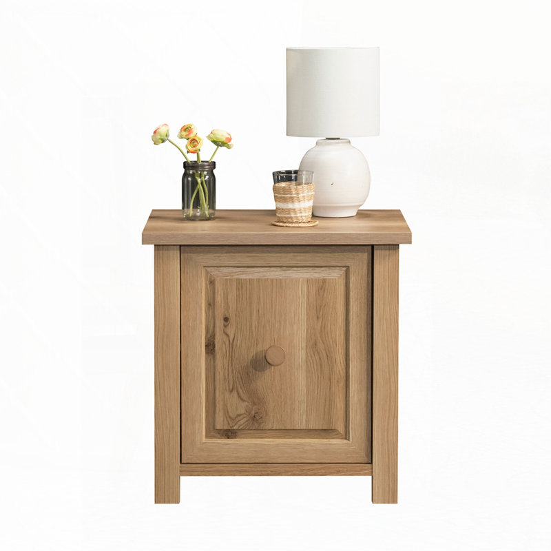 Table de chevet, finition brune