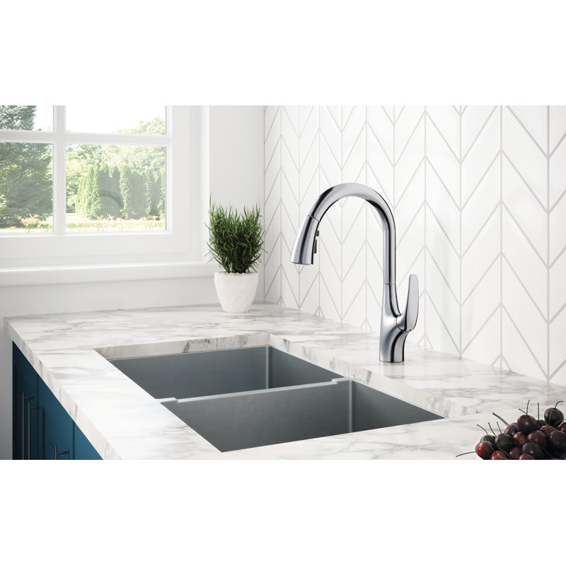 Pull Down Single Handle Kitchen Faucet, Chrome
