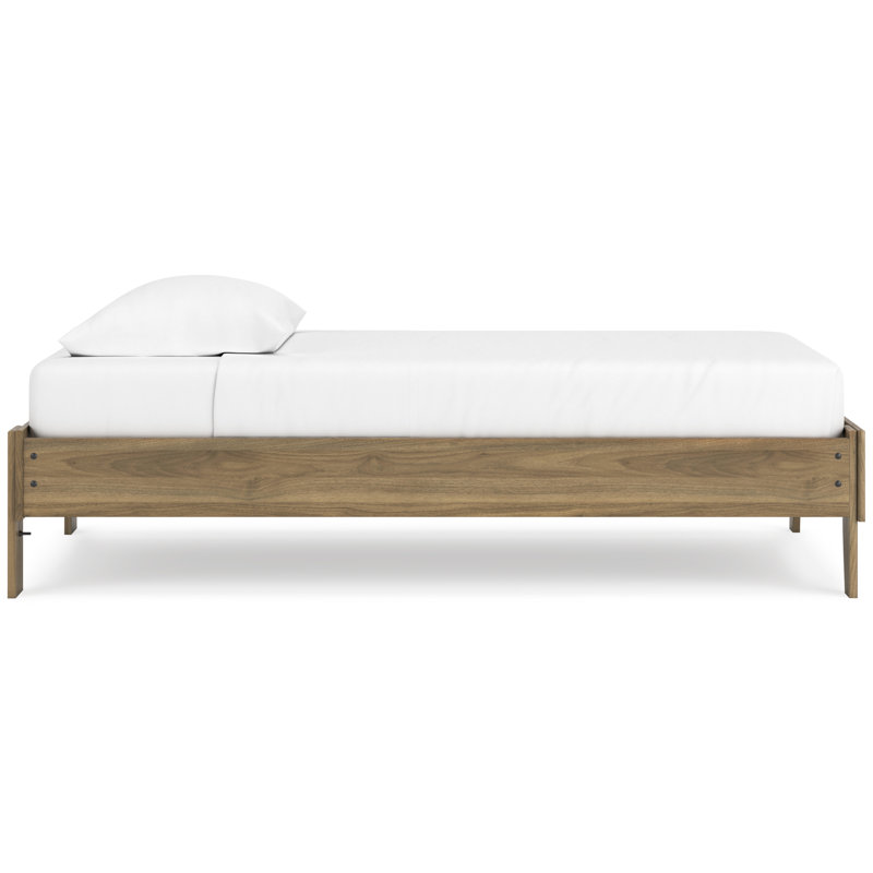 Deanlow Twin Wood Platform Bed with Storage Drawer