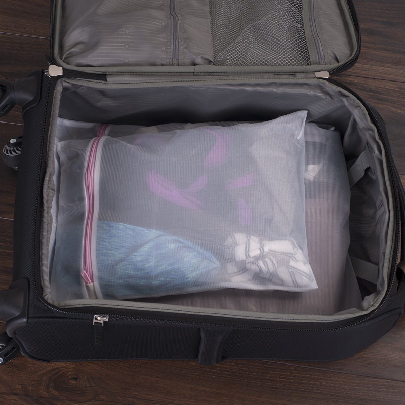 4 sacs à linge en filet - Sacs de rangement pour vêtements avec fermetures à glissière - 2 sacs moyens et 2 grands pour trier les vêtements par maison de tous les jours