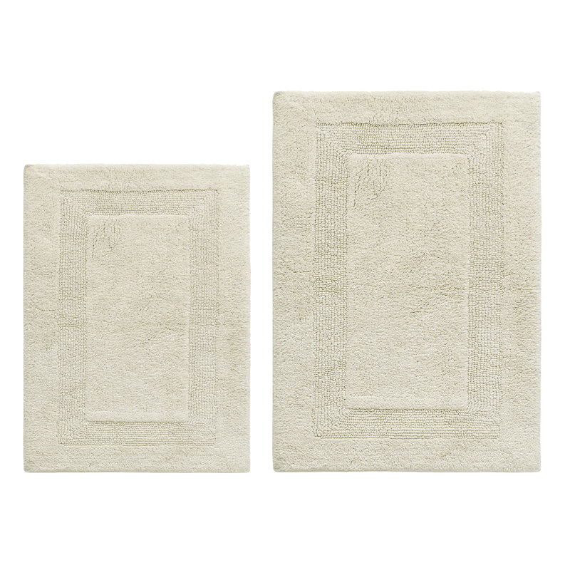 Ensemble de tapis de bain 100% coton, Ivoire