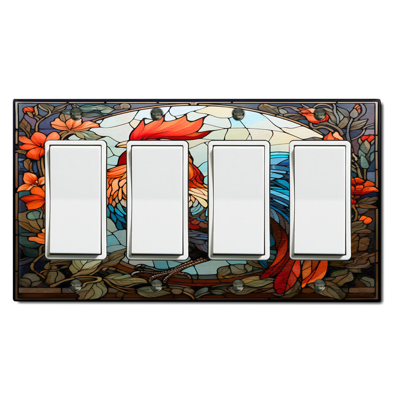 Plaque murale à 4 bandes avec thème nature