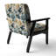 Fauteuil d'appoint rembourré Sandy Beige et bleu Hydrangea Tranquility
