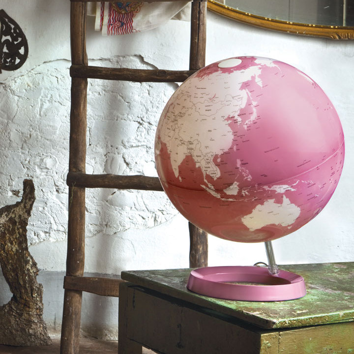 Plastic / Acrylic Tabletop Globe, Pink
