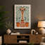 Giraffe with Potted Plants Boho - Wrapped Canvas-1916758894-1916758900