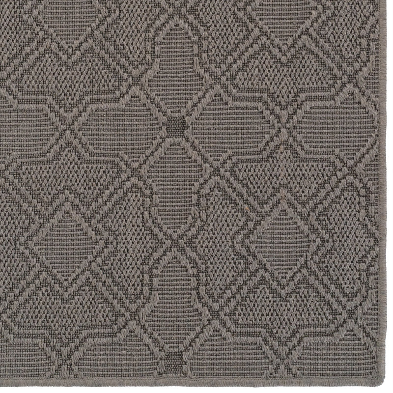 Anjanae Jute/Sisal Geometric Indoor Rug, Rectangle 4' x 6'