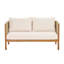Ensemble de causeuse et table basse | Bois d'acacia | Beige | L 53,54 po x l 28,35 po x H 18,31 po