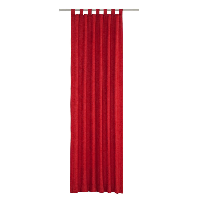 Jaylene Blackout Single Curtain Panel, 132 W x 225 D cm, Red