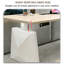 Bureau rectangulaire 78,84 po en bois massif blanc multi-niveaux avec fonction de levage-129932690