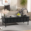 Table basse à plateau relevable avec plateau rabattable, 2 tiroirs et rangement, s'adaptant aux styles de vie urbains, tiroirs polyvalents, rangement dissimulé-953554847