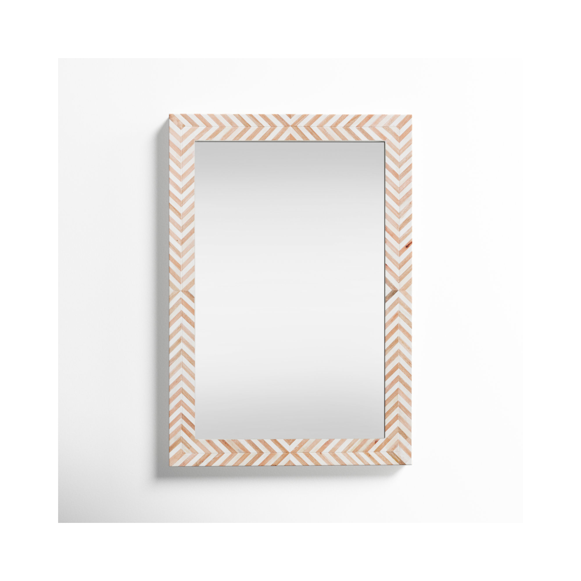 Cataldo Wood Flat Wall Mirror