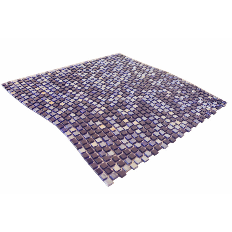 Galaxy 0.3125 in. x 0.3125 in. Iridescent Glass Pressed Edge Tiny Square Mosaic Wall Pool & Floor Tile