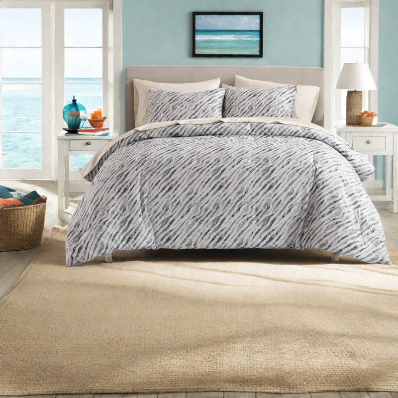 De literie pour très grand lit deux pièces, édredon moderne en polyester gris et draps