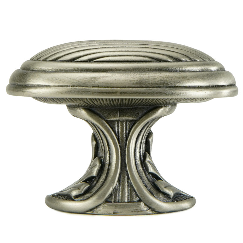 CAMBRIDGE KNOB IN PLATE,  Antique Nickel