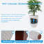Pot de fleurs décoratif pour l'extérieur en céramique 17 po avec trou de drainage 17 po-143555069