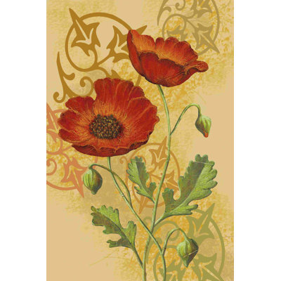 Coquelicots sur or I