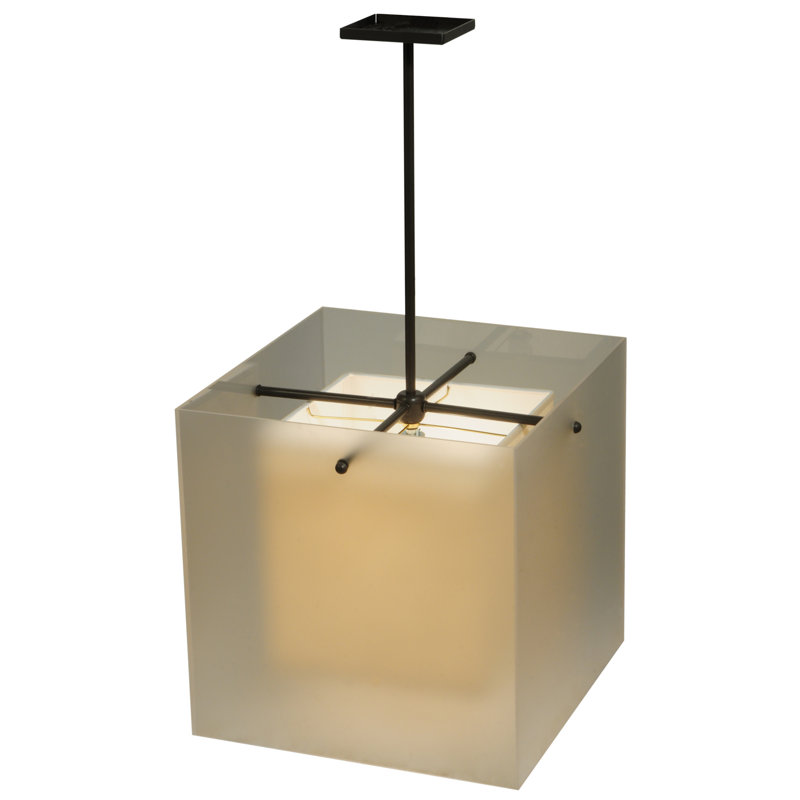 Luminaire suspendu carré 1 lumières