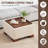 23.2" W Upholstered Square Storage Ottoman with Wooden Tray-2136466420-2145035032