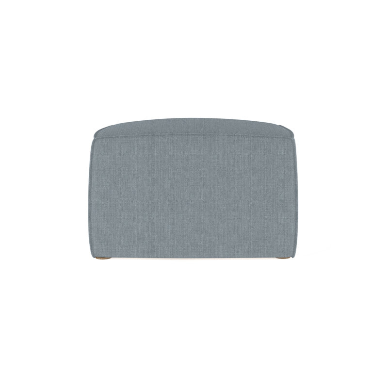 Repose-pieds Varick, Brume de lin Box Weave, Patiné