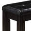 Bench With Black Cushioned Seat For Long-Term Use Compact And Storage Organizing Spaces