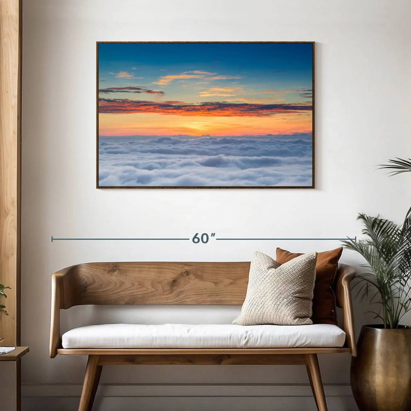 Sunscape Cloudscape, Cadre flottant noyer, 43 po x 29 po