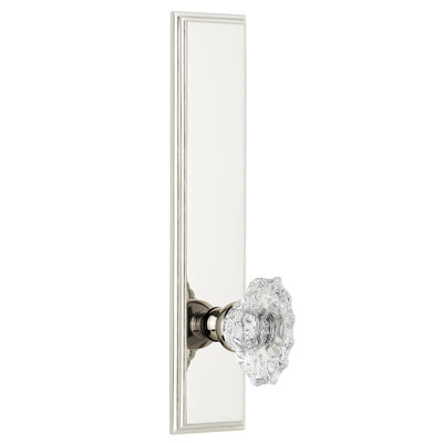 Grandeur Carré Tall Plate Privacy with Biarritz Door Knob