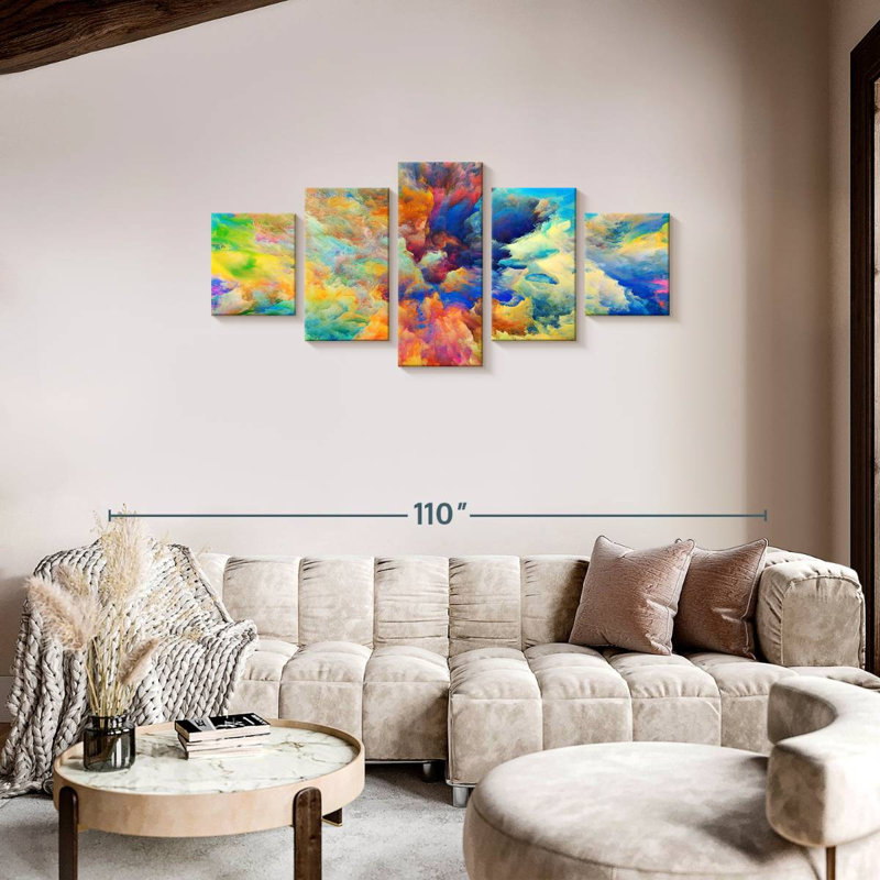 Wallie Clouds, 34" H x 74" W