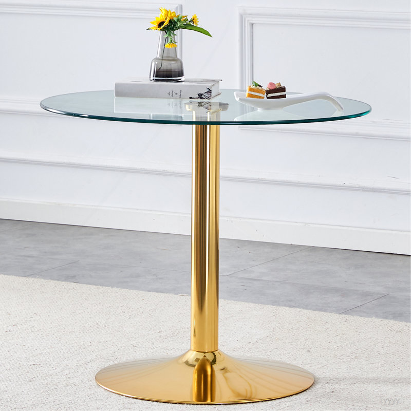 Un plateau en verre de 42 pouces de diamètre et un plateau moderne