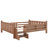 Kids Full Solid Wood Floor Bed with Bookcases, Cute Stairs and Guardrails-1858845792-1858845806