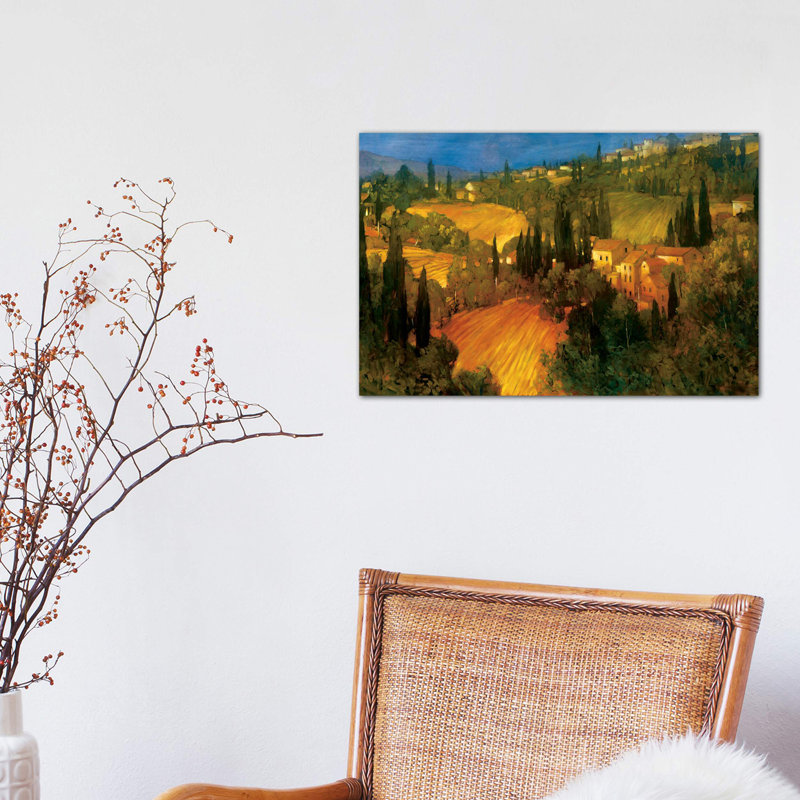 Hillside - Tuscany by Philip Craig - Wrapped Canvas Painting, 30.48 cm H x 45.72 cm W