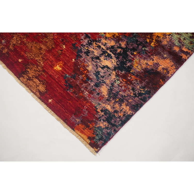 Aryana Hand Woven Wool Abstract Area Rug