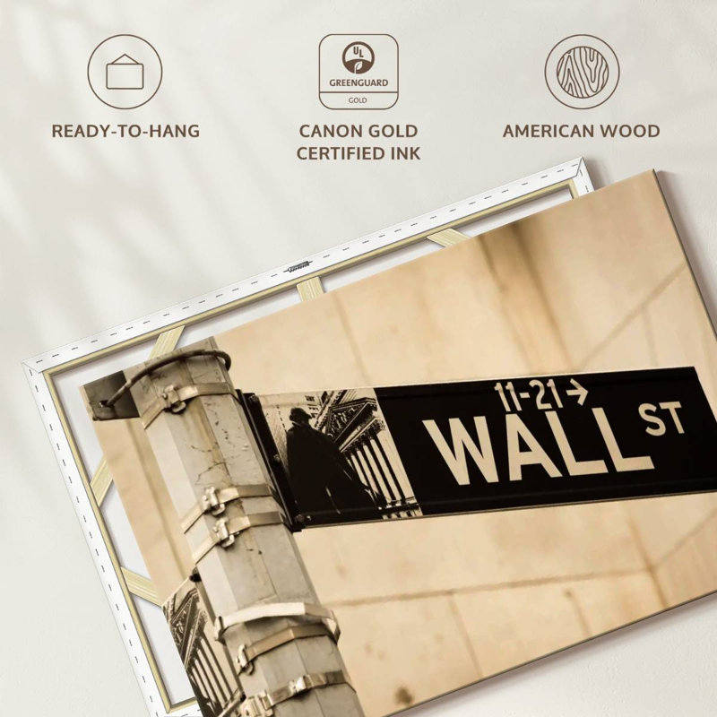 Lynelle Wall Street Sign, 24" H x 36" W