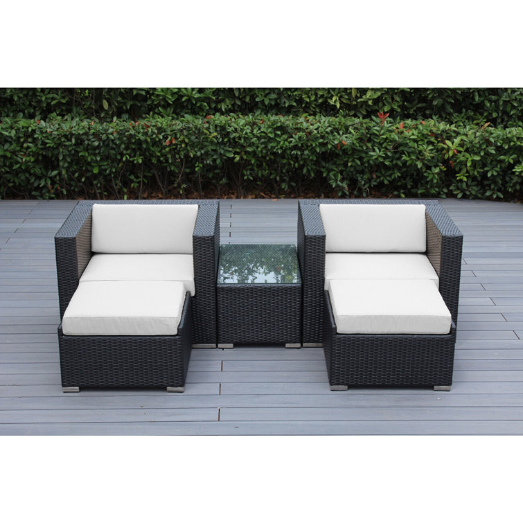 Billyjo Wicker 2 - Person Seating Group with Cushions - No Assembly