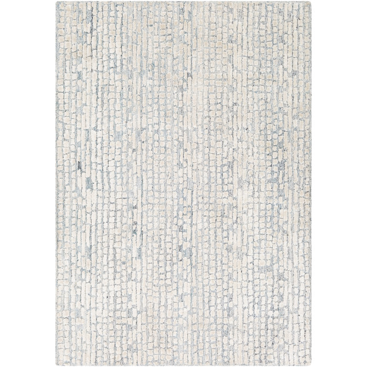 Mulbury Abstract Handmade Tufted Taupe/Beige Area Rug